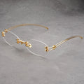 Y2K Metal Rimless Oval Sunglasses