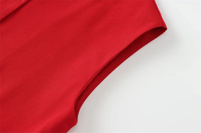 MUJER Red Sleeveless Vest Woman Button Black White Cropped Vest Women Summer Casual Short Coats Waistcoat Women's Fashion Vests
